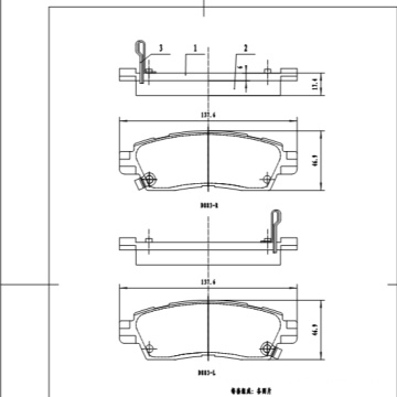 D883 quality auto parts brake pad rear disc brake pad set brakes pad for chevrolet